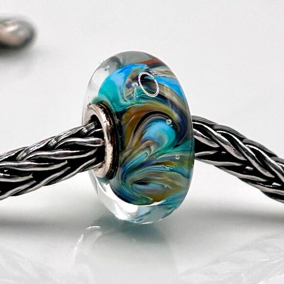 TROLLBEADS Rare Van Gogh Unique #3 LAA 925S colorful swirls, style of the artist - Picture 1 of 8